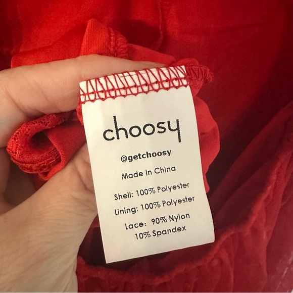 Choosy Womens Sleeveless Red Polka Dot Ruffle Lace Maxi Lingerie Dress Sz 18 NWT - Picture 10 of 14